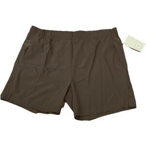 NWT SKORA 6" Men's Athletic Woven Stretch Shorts Unlined Black Size M